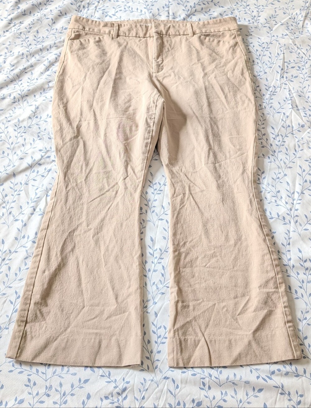 women's high waisted flare khaki pants